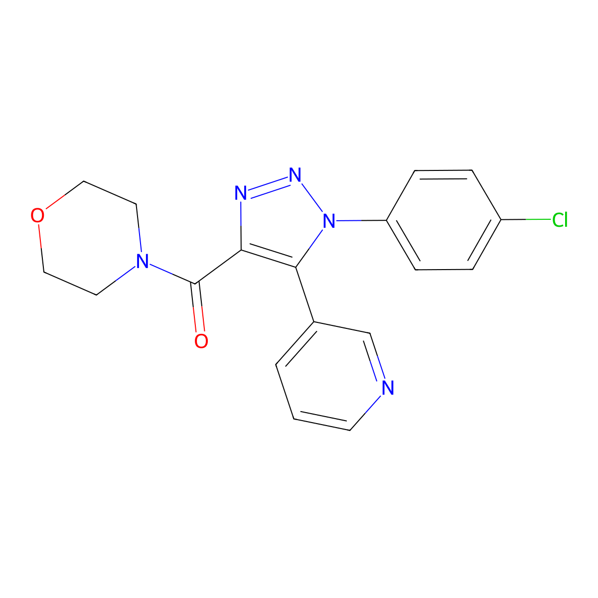 [1-(4-chlorophenyl)-5-(pyridin-3-yl)-1H-1,2,3-triazol-4-yl](morpholin-4-yl)methanone molecular structure, CAS 1326864-45-2
