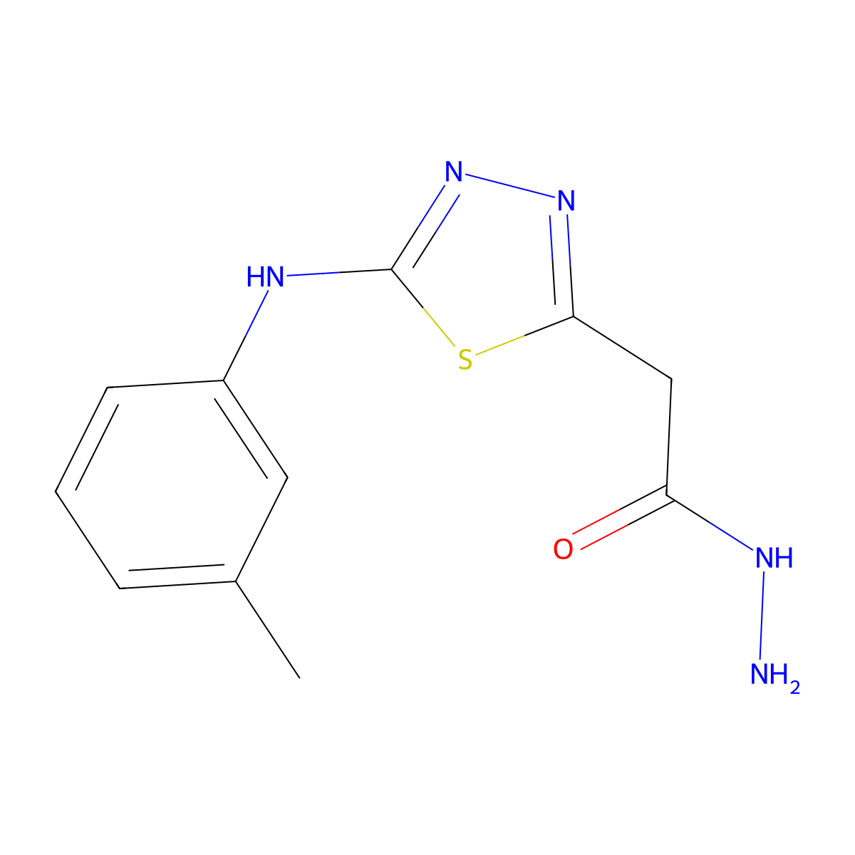 2-{5-[(3-Methylphenyl)amino]-1,3,4-thiadiazol-2-yl}acetohydrazide molecular structure, CAS 1326865-09-1