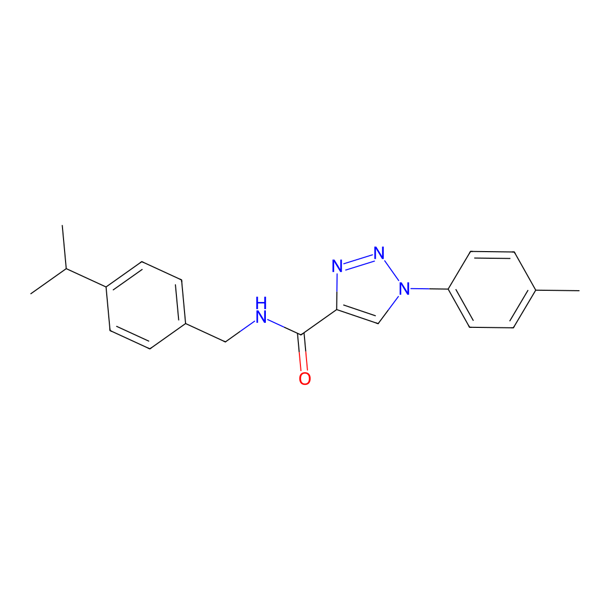 1-(4-methylphenyl)-N-{[4-(propan-2-yl)phenyl]methyl}-1H-1,2,3-triazole-4-carboxamide molecular structure, CAS 1326866-61-8