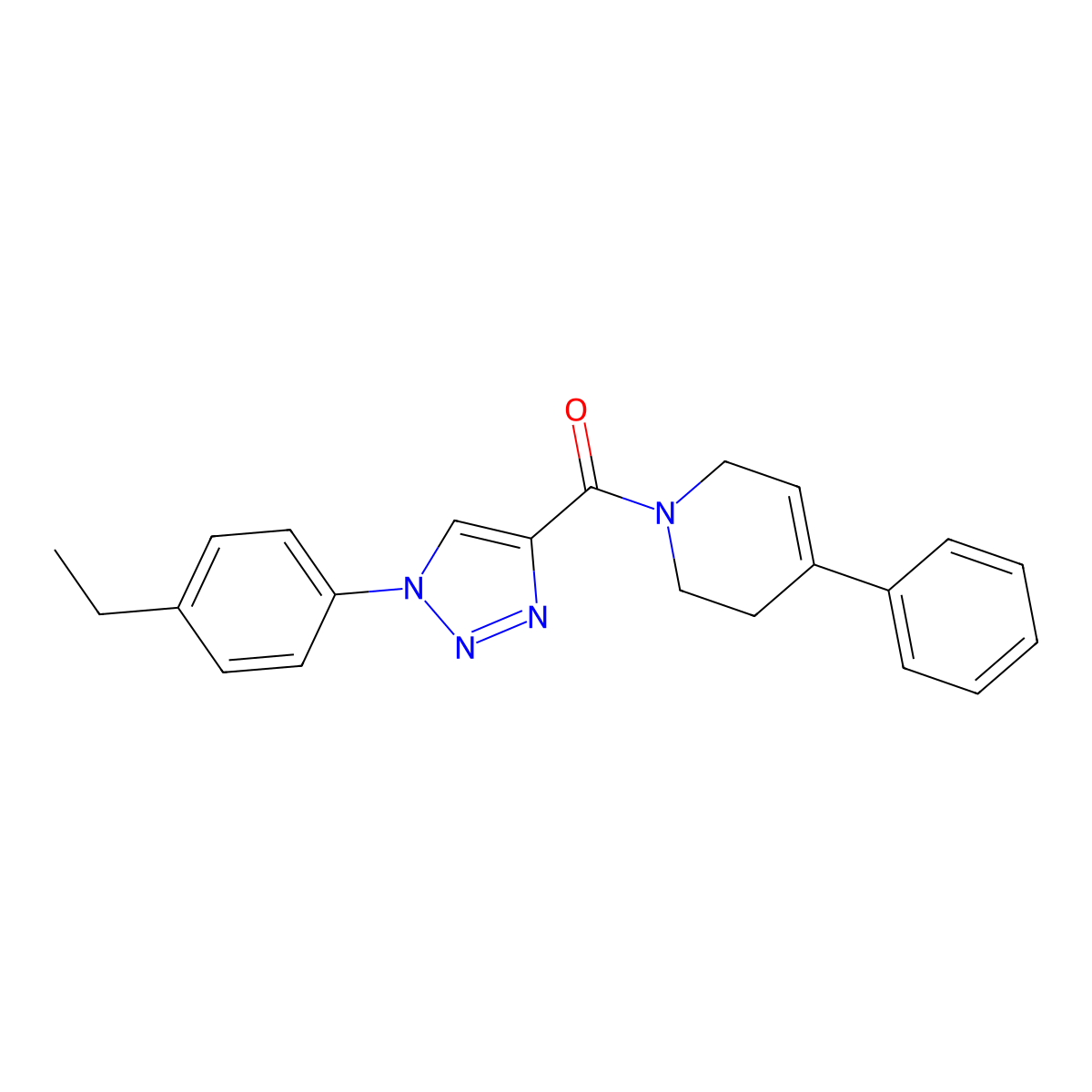 (1-(4-ethylphenyl)-1H-1,2,3-triazol-4-yl)(4-phenyl-3,6-dihydropyridin-1(2H)-yl)methanone molecular structure, CAS 1326869-56-0