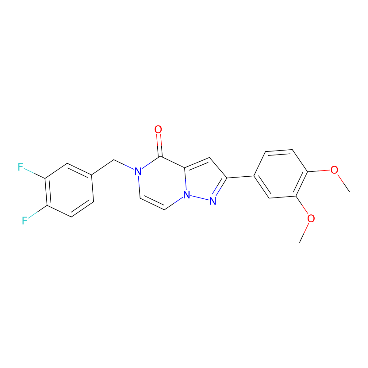 5-(3,4-difluorobenzyl)-2-(3,4-dimethoxyphenyl)pyrazolo[1,5-a]pyrazin-4(5H)-one molecular structure, CAS 1326869-79-7
