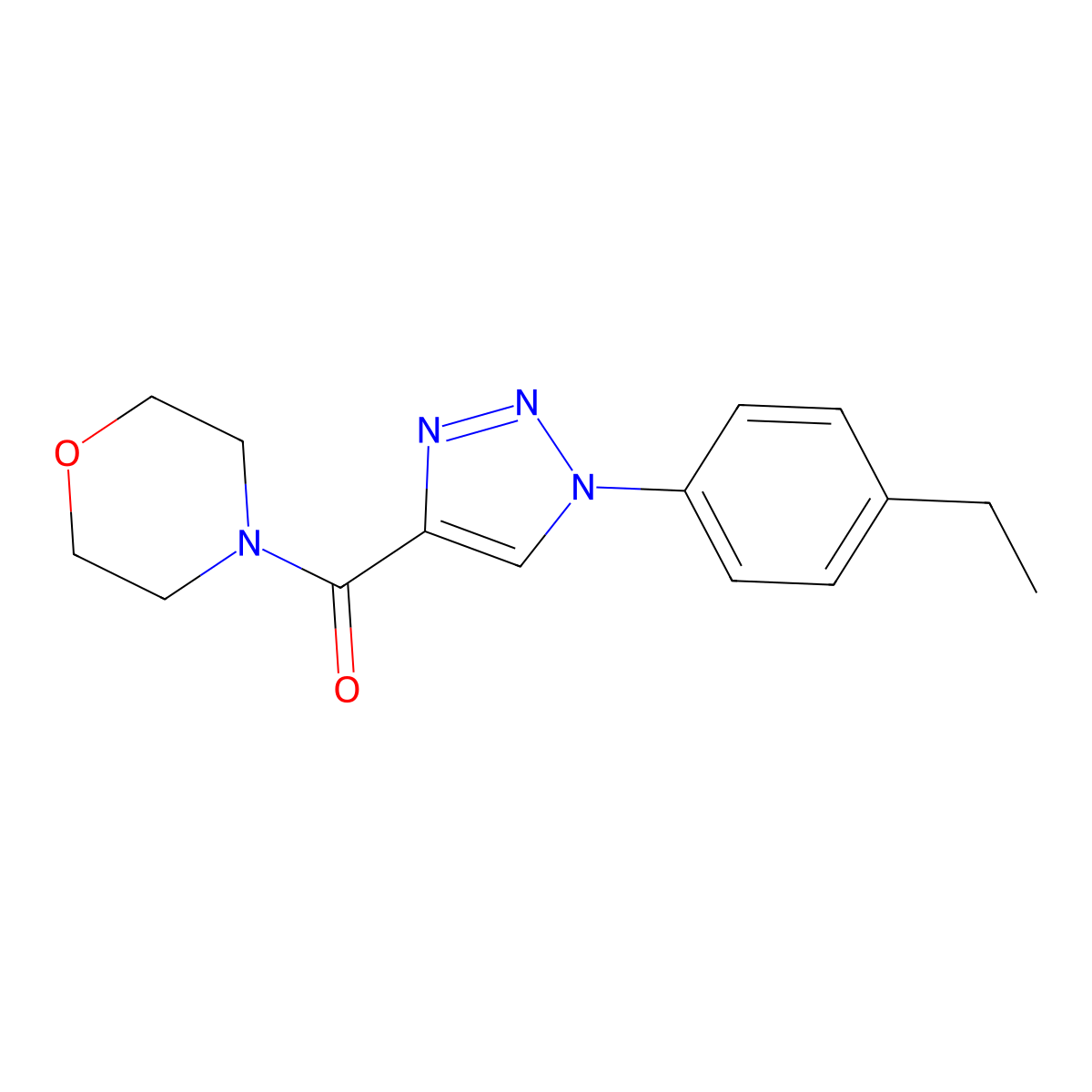 [1-(4-ethylphenyl)-1H-1,2,3-triazol-4-yl](morpholin-4-yl)methanone molecular structure, CAS 1326874-51-4