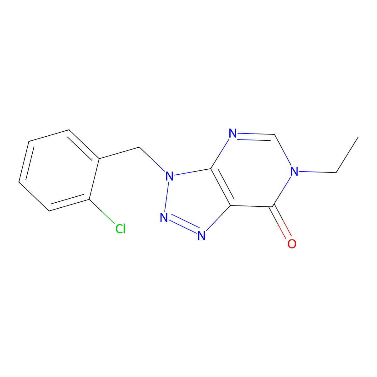 3-(2-chlorobenzyl)-6-ethyl-3,6-dihydro-7H-[1,2,3]triazolo[4,5-d]pyrimidin-7-one molecular structure, CAS 1326875-58-4