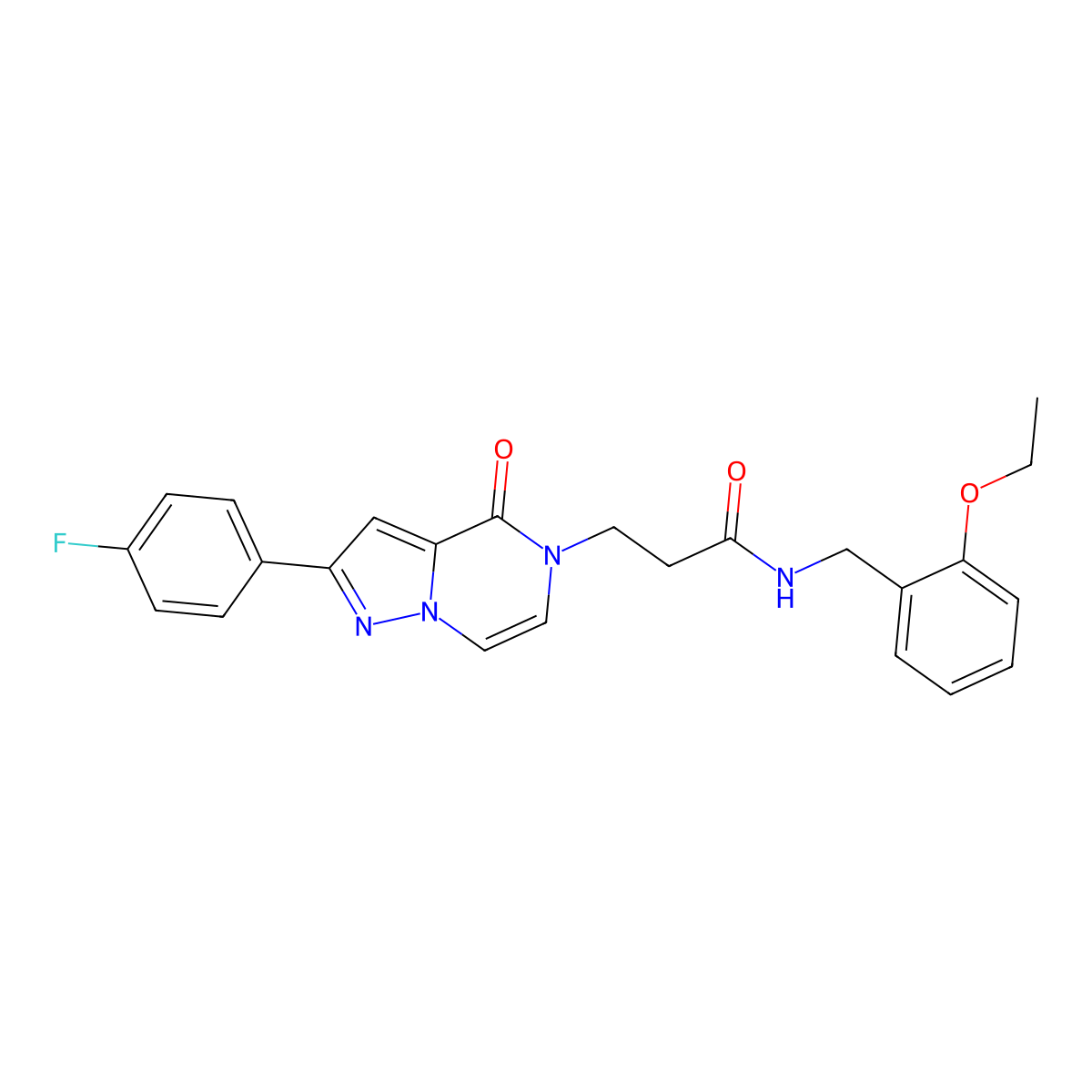 N-(2-ethoxybenzyl)-3-[2-(4-fluorophenyl)-4-oxopyrazolo[1,5-a]pyrazin-5(4H)-yl]propanamide molecular structure, CAS 1326877-07-9