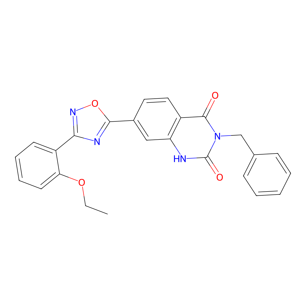 3-benzyl-7-[3-(2-ethoxyphenyl)-1,2,4-oxadiazol-5-yl]quinazoline-2,4(1H,3H)-dione molecular structure, CAS 1326877-32-0