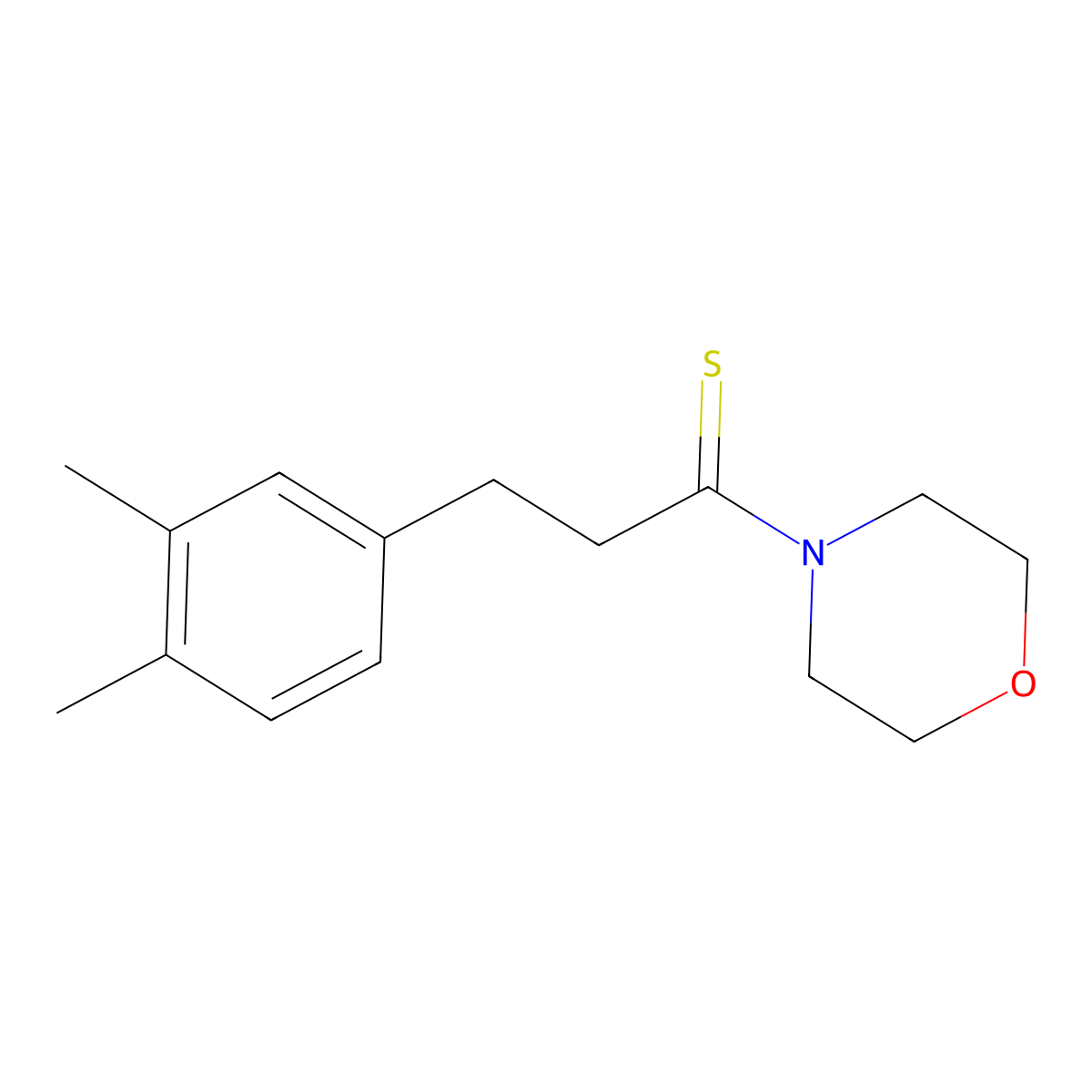 3-(3,4-Dimethylphenyl)-1-(morpholin-4-yl)propane-1-thione molecular structure, CAS 1326878-07-2