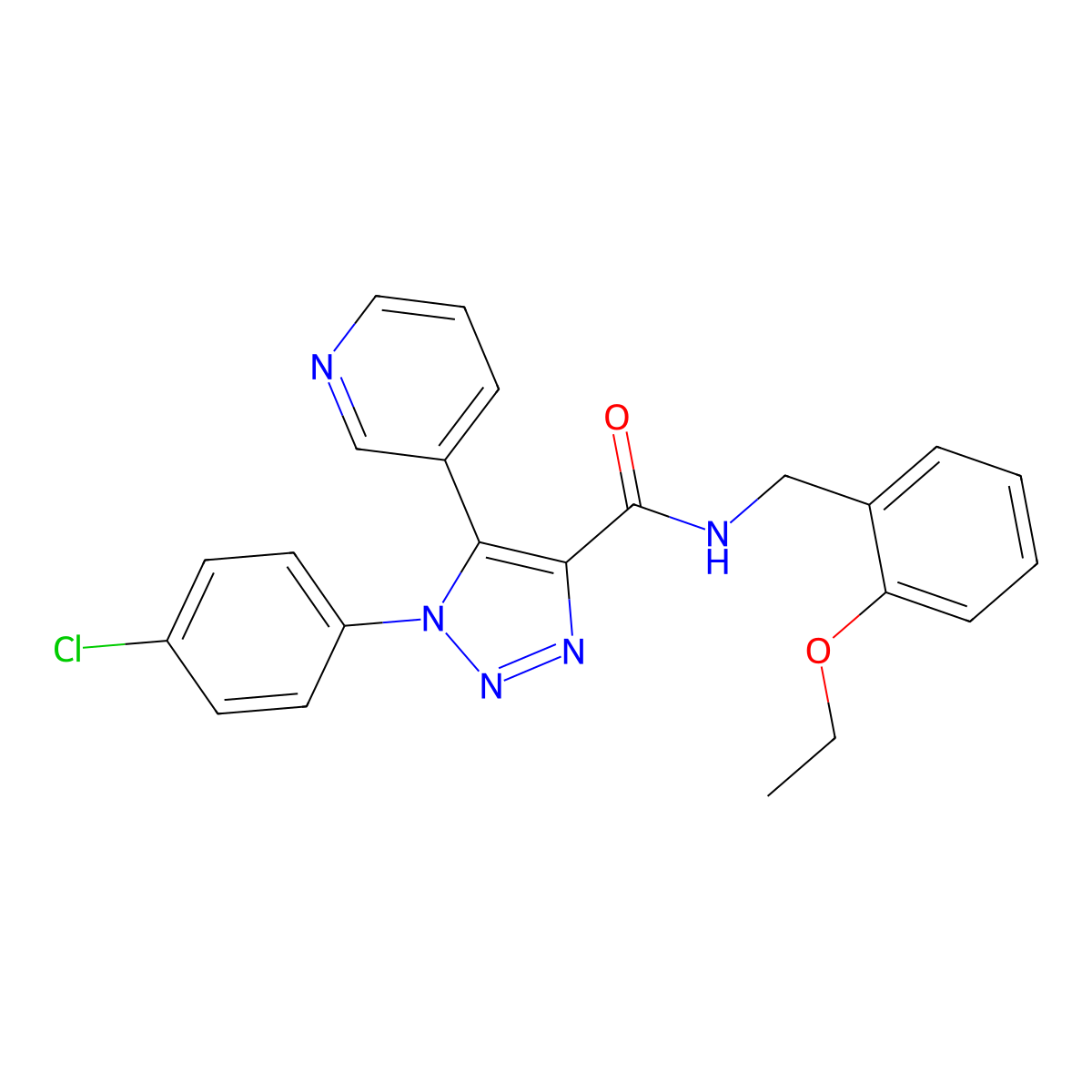 1-(4-chlorophenyl)-N-(2-ethoxybenzyl)-5-(pyridin-3-yl)-1H-1,2,3-triazole-4-carboxamide molecular structure, CAS 1326878-87-8