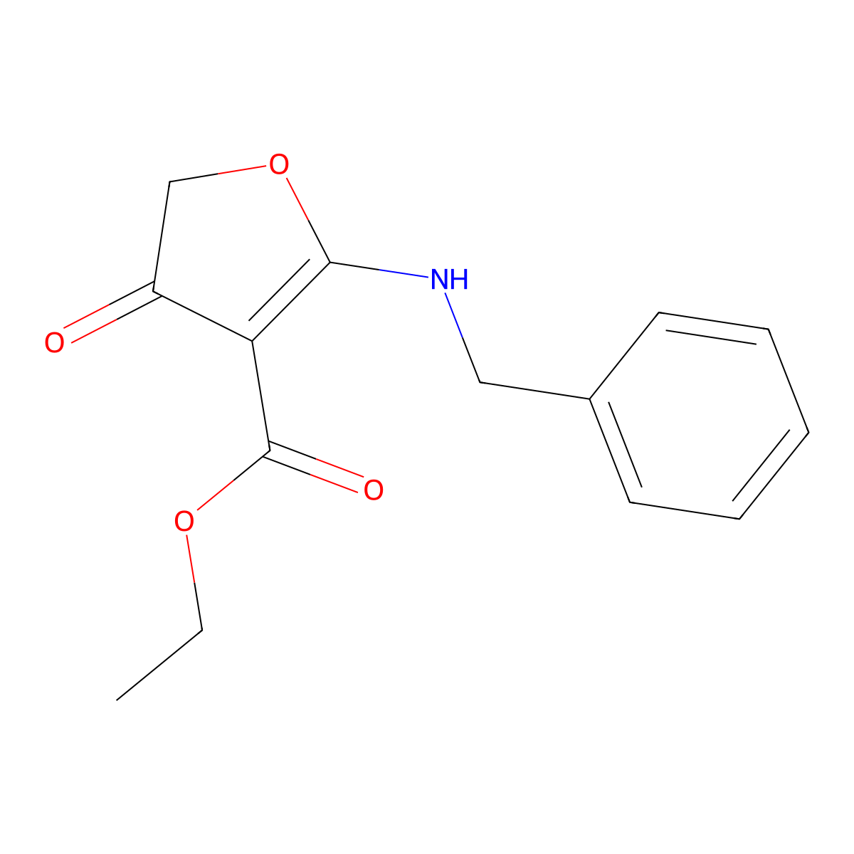 Ethyl 2-(benzylamino)-4-oxo-4,5-dihydrofuran-3-carboxylate molecular structure, CAS 1326879-02-0