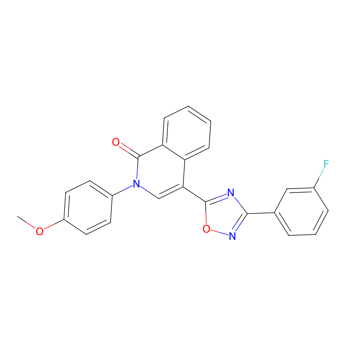 4-[3-(3-fluorophenyl)-1,2,4-oxadiazol-5-yl]-2-(4-methoxyphenyl)isoquinolin-1(2H)-one molecular structure, CAS 1326879-53-1