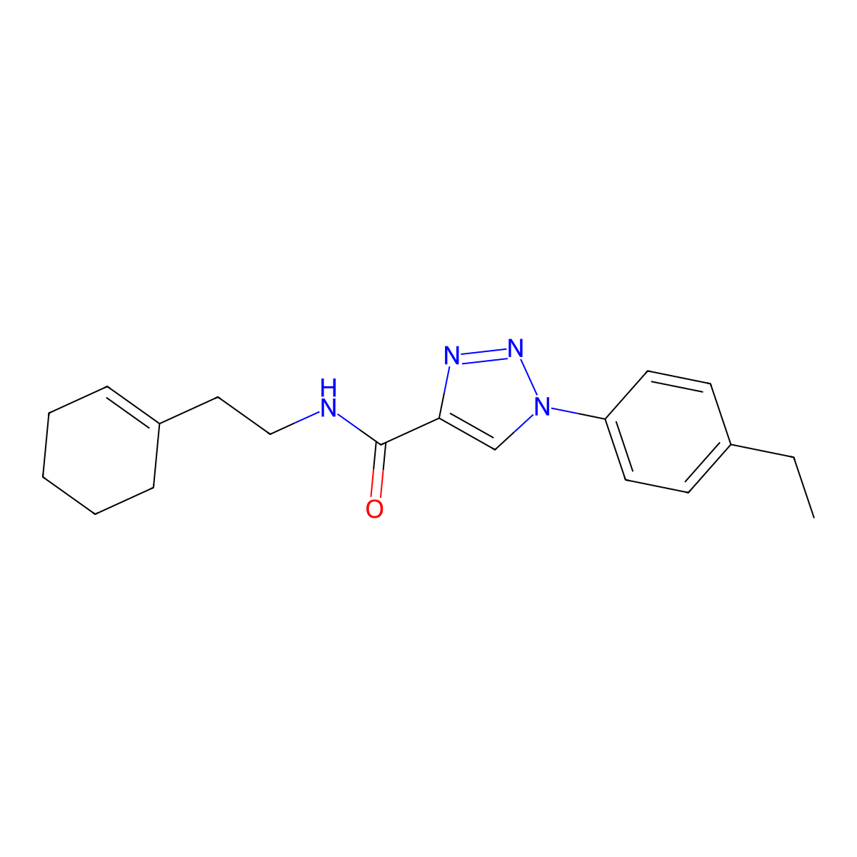 N-[2-(cyclohex-1-en-1-yl)ethyl]-1-(4-ethylphenyl)-1H-1,2,3-triazole-4-carboxamide molecular structure, CAS 1326879-92-8