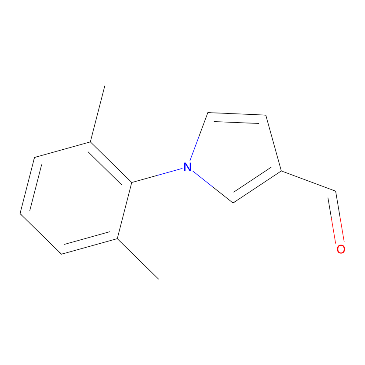 1-(2,6-dimethylphenyl)-1H-pyrrole-3-carbaldehyde molecular structure, CAS 132688-31-4