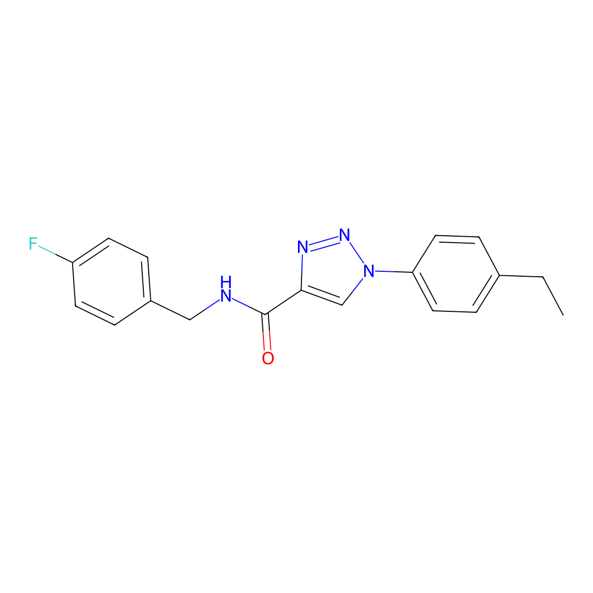1-(4-ethylphenyl)-N-[(4-fluorophenyl)methyl]-1H-1,2,3-triazole-4-carboxamide molecular structure, CAS 1326880-18-5