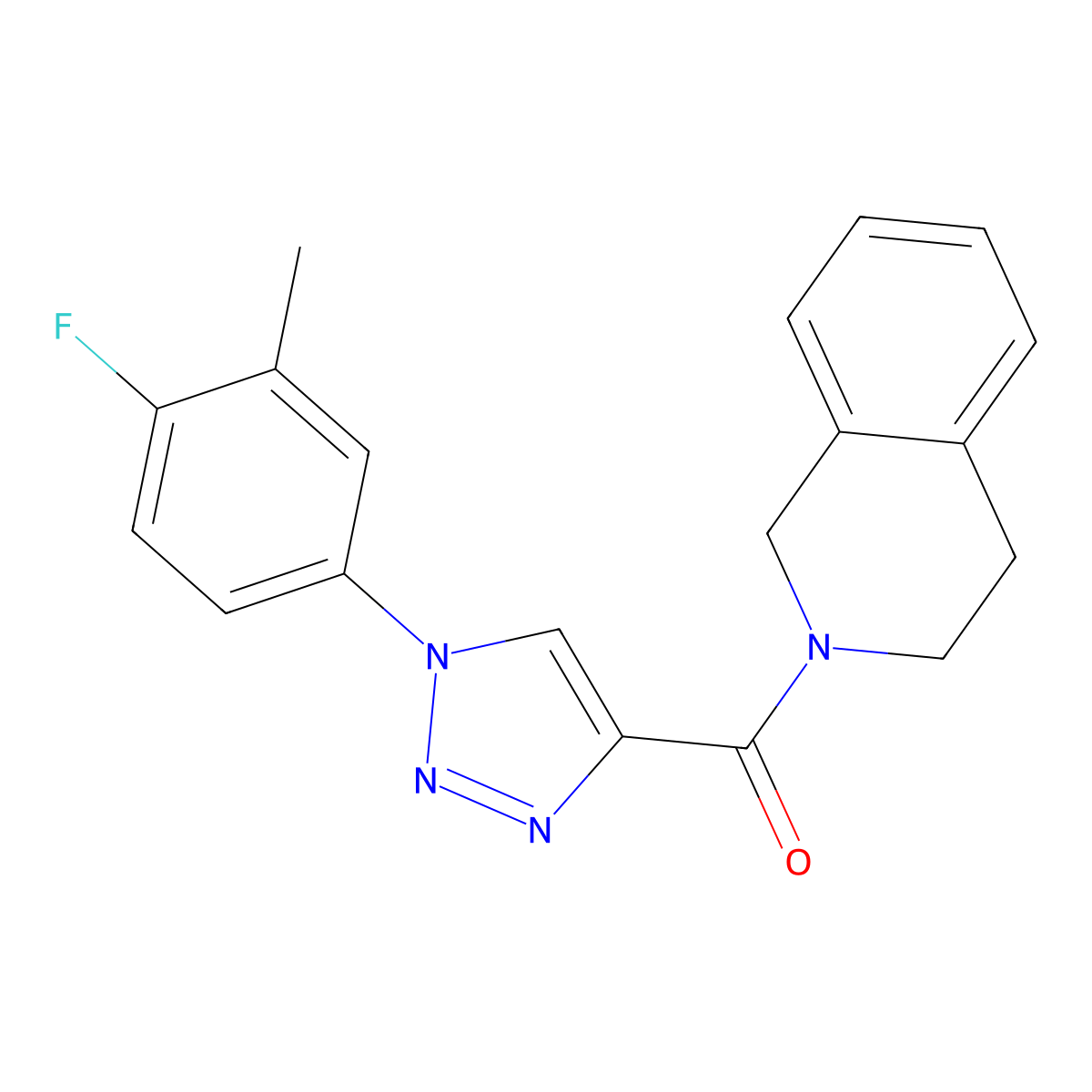 3,4-dihydroisoquinolin-2(1H)-yl[1-(4-fluoro-3-methylphenyl)-1H-1,2,3-triazol-4-yl]methanone molecular structure, CAS 1326880-57-2