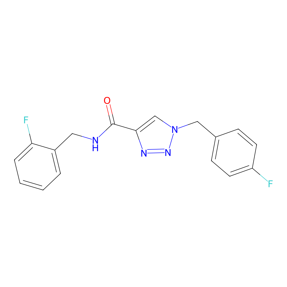 N-(2-fluorobenzyl)-1-(4-fluorobenzyl)-1H-1,2,3-triazole-4-carboxamide molecular structure, CAS 1326881-07-5