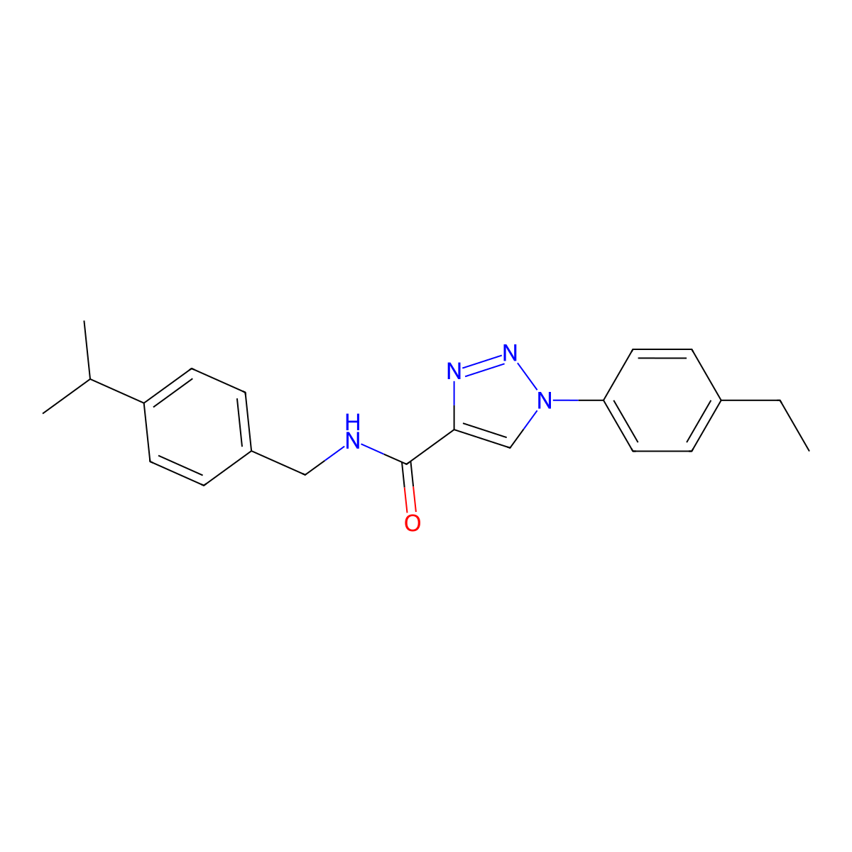 1-(4-ethylphenyl)-N-{[4-(propan-2-yl)phenyl]methyl}-1H-1,2,3-triazole-4-carboxamide molecular structure, CAS 1326881-55-3