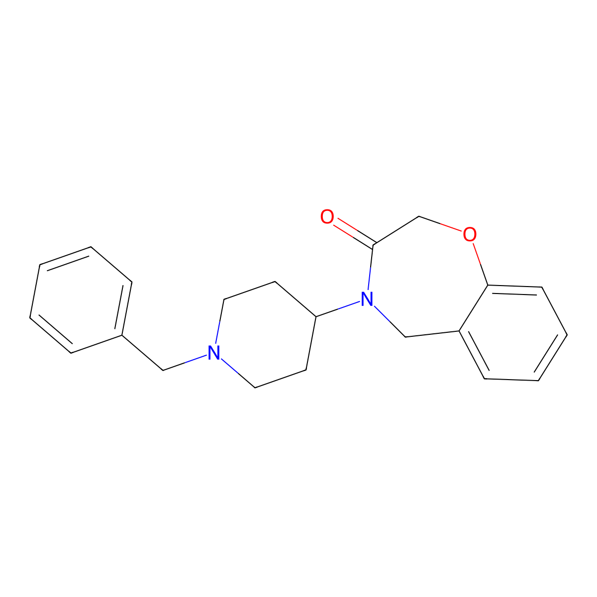 4-(1-benzylpiperidin-4-yl)-4,5-dihydro-1,4-benzoxazepin-3(2H)-one molecular structure, CAS 1326882-99-8