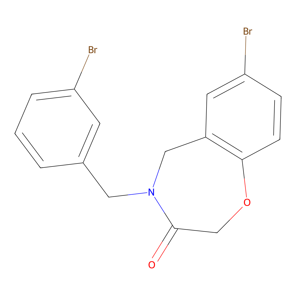 7-bromo-4-(3-bromobenzyl)-4,5-dihydro-1,4-benzoxazepin-3(2H)-one molecular structure, CAS 1326883-04-8