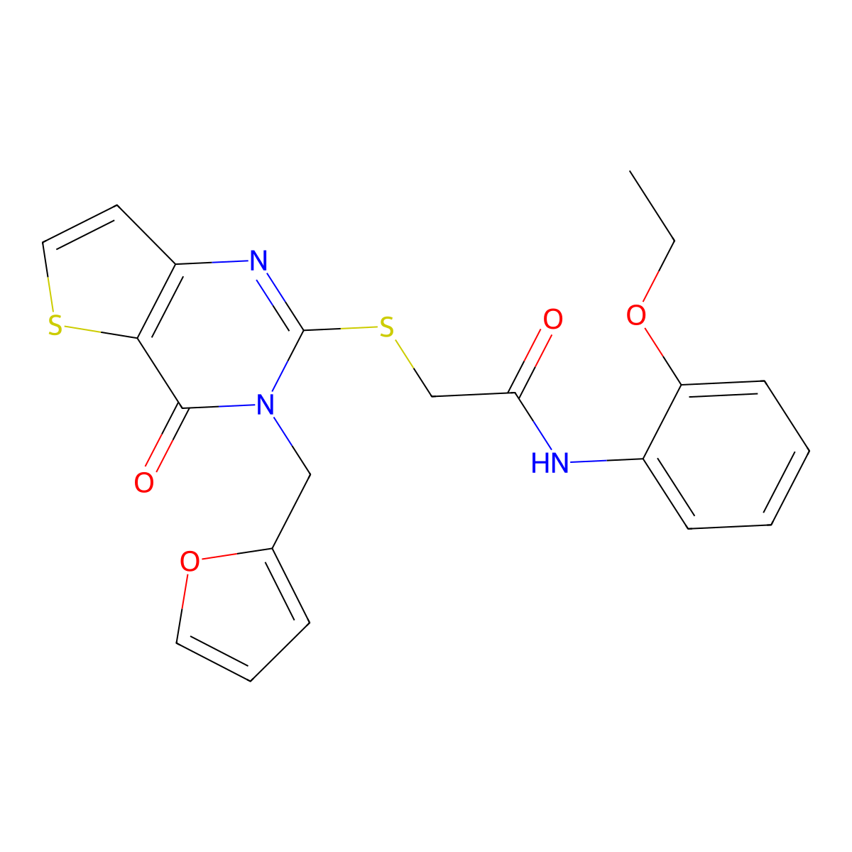 N-(2-ethoxyphenyl)-2-{[3-(furan-2-ylmethyl)-4-oxo-3,4-dihydrothieno[3,2-d]pyrimidin-2-yl]sulfanyl}acetamide molecular structure, CAS 1326884-20-1