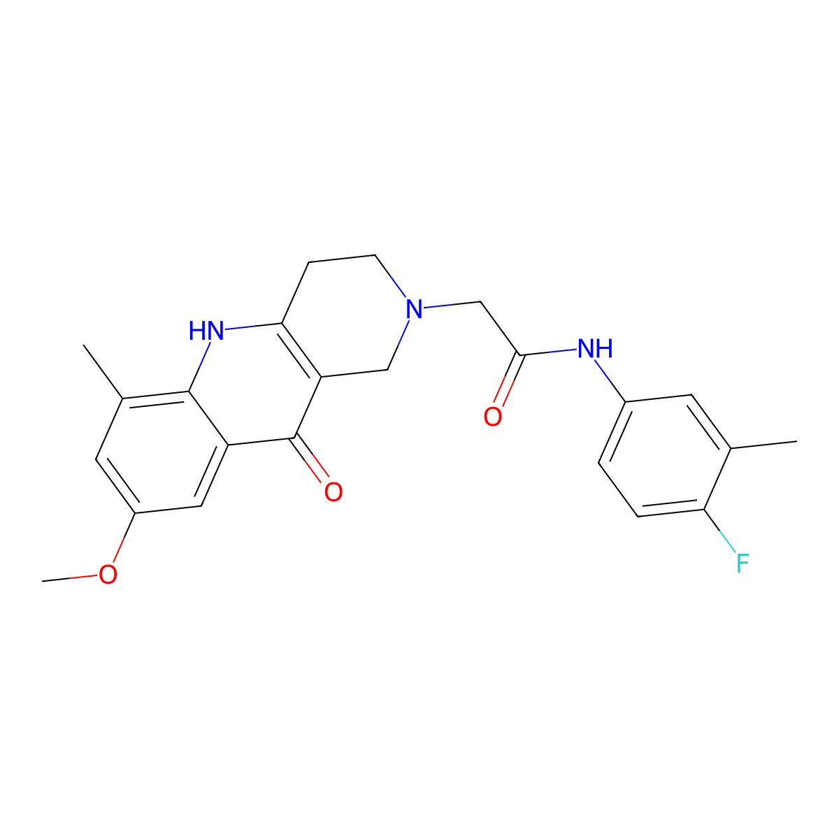 N-(4-fluoro-3-methylphenyl)-2-(8-methoxy-6-methyl-10-oxo-3,4,5,10-tetrahydrobenzo[b][1,6]naphthyridin-2(1H)-yl)acetamide molecular structure, CAS 1326886-48-9