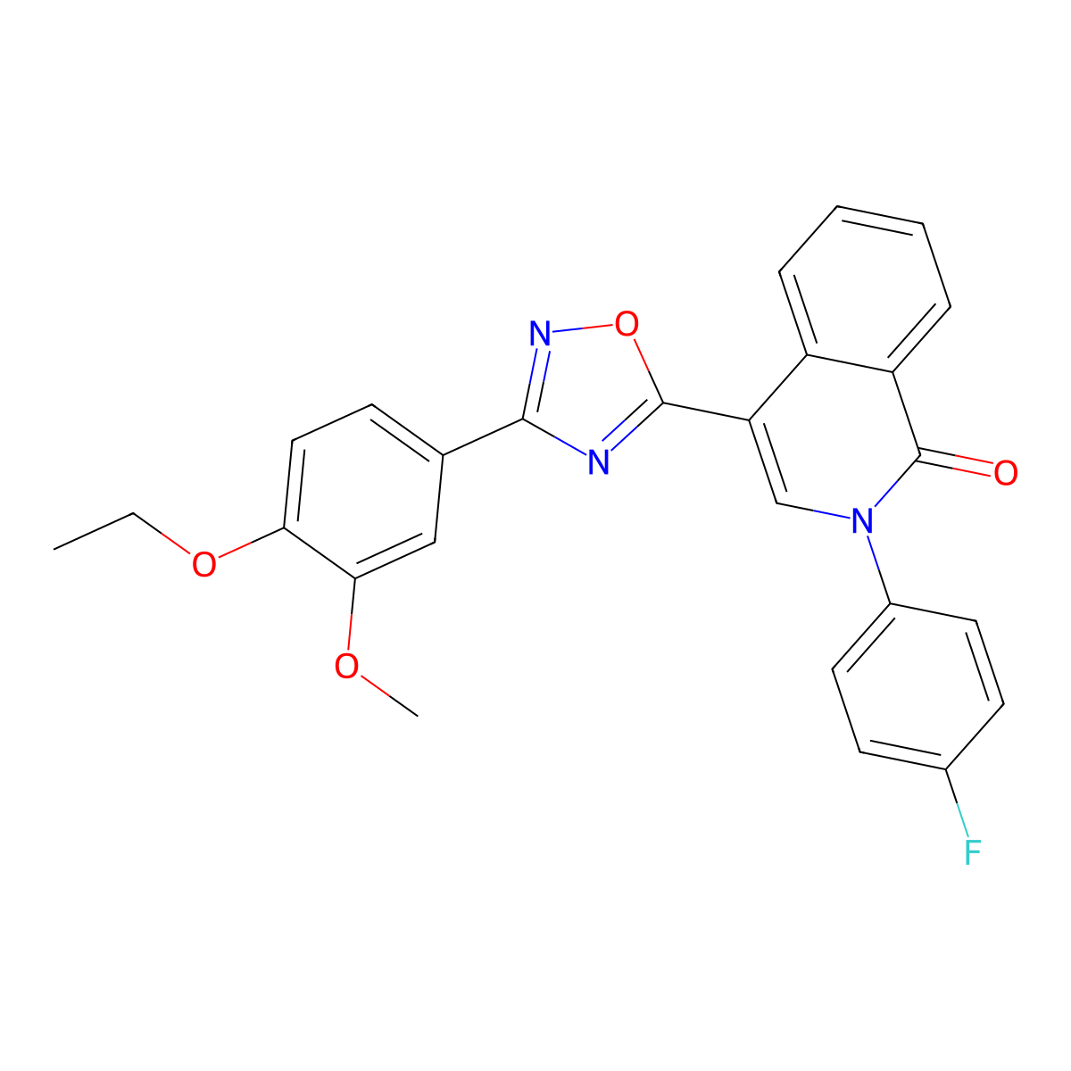 4-[3-(4-ethoxy-3-methoxyphenyl)-1,2,4-oxadiazol-5-yl]-2-(4-fluorophenyl)isoquinolin-1(2H)-one molecular structure, CAS 1326888-19-0