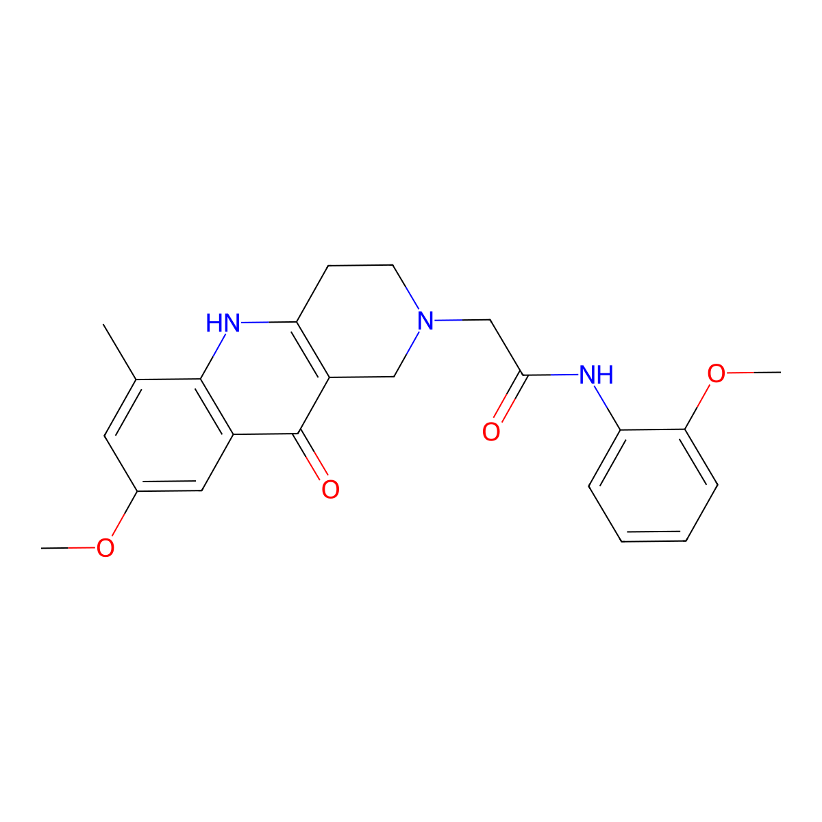 2-(8-methoxy-6-methyl-10-oxo-3,4,5,10-tetrahydrobenzo[b][1,6]naphthyridin-2(1H)-yl)-N-(2-methoxyphenyl)acetamide molecular structure, CAS 1326888-61-2