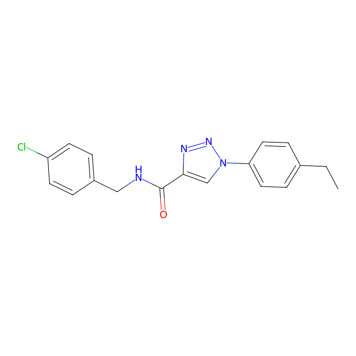 N-[(4-chlorophenyl)methyl]-1-(4-ethylphenyl)-1H-1,2,3-triazole-4-carboxamide molecular structure, CAS 1326889-87-5