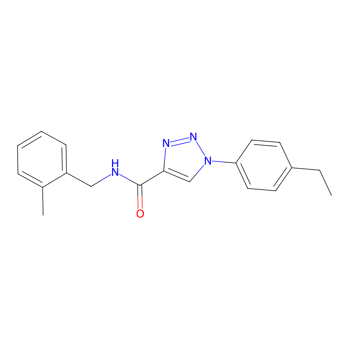 1-(4-ethylphenyl)-N-(2-methylbenzyl)-1H-1,2,3-triazole-4-carboxamide molecular structure, CAS 1326889-99-9