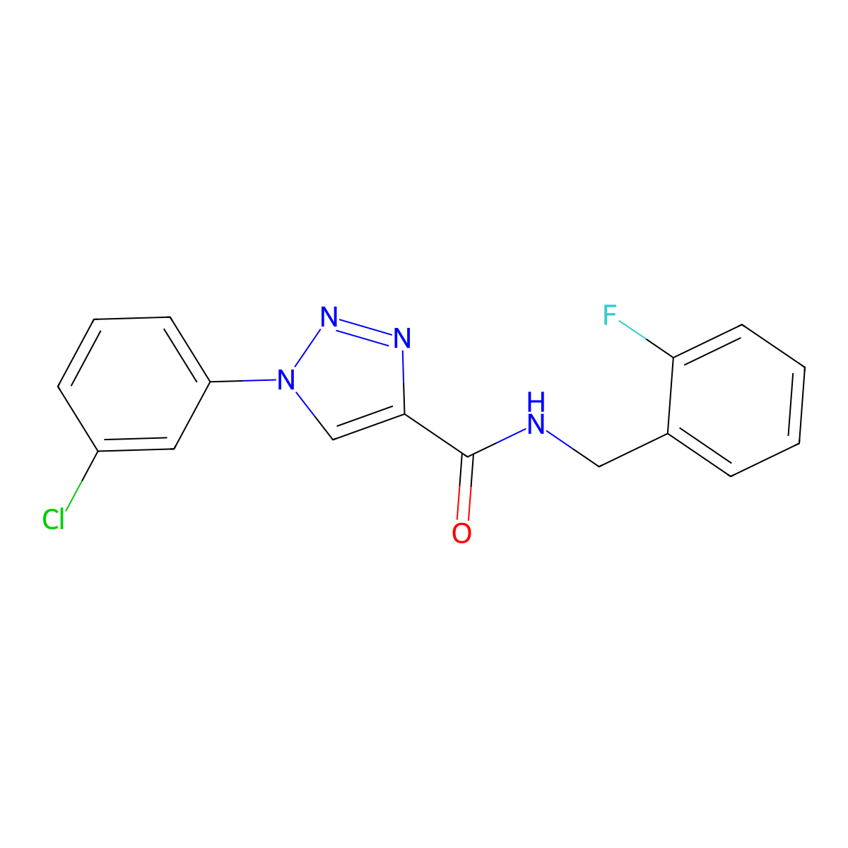 1-(3-chlorophenyl)-N-[(2-fluorophenyl)methyl]-1H-1,2,3-triazole-4-carboxamide molecular structure, CAS 1326893-11-1