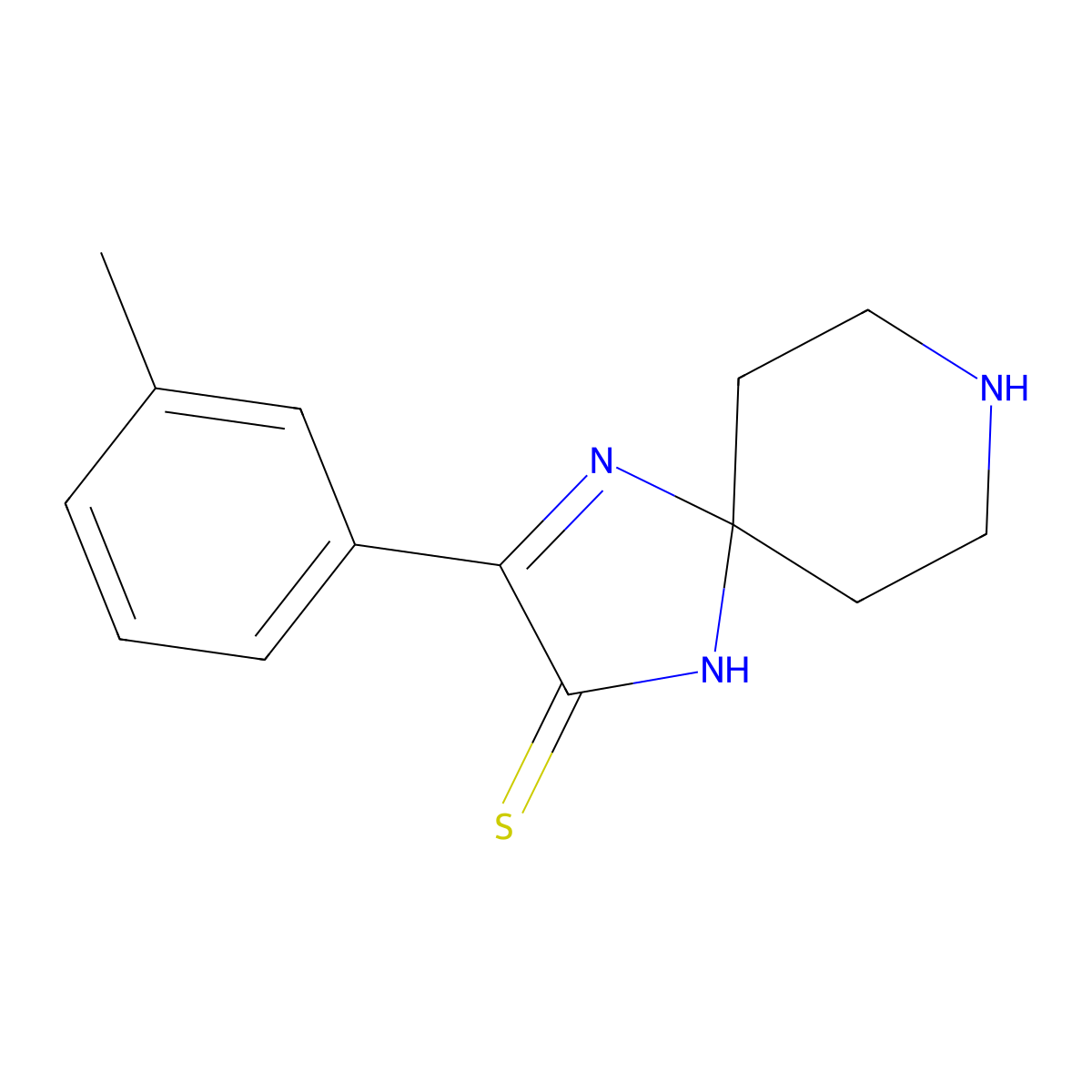 3-(3-Methylphenyl)-1,4,8-triazaspiro[4.5]dec-3-ene-2-thione molecular structure, CAS 1326895-10-6