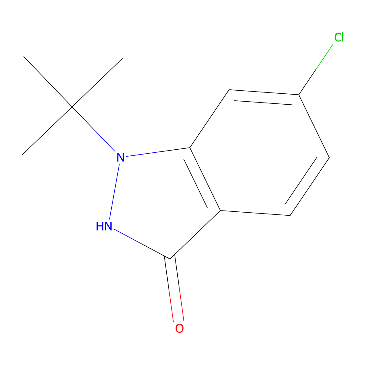 1-(tert-Butyl)-6-chloro-1,2-dihydro-3H-indazol-3-one molecular structure, CAS 1326895-34-4