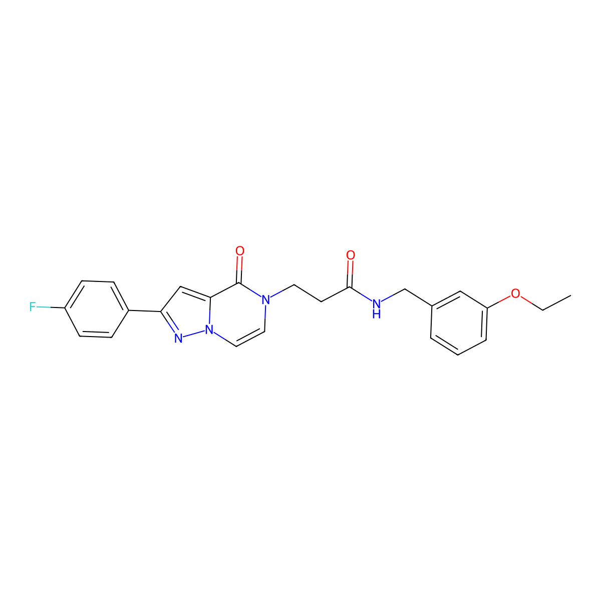 N-(3-ethoxybenzyl)-3-[2-(4-fluorophenyl)-4-oxopyrazolo[1,5-a]pyrazin-5(4H)-yl]propanamide molecular structure, CAS 1326895-85-5