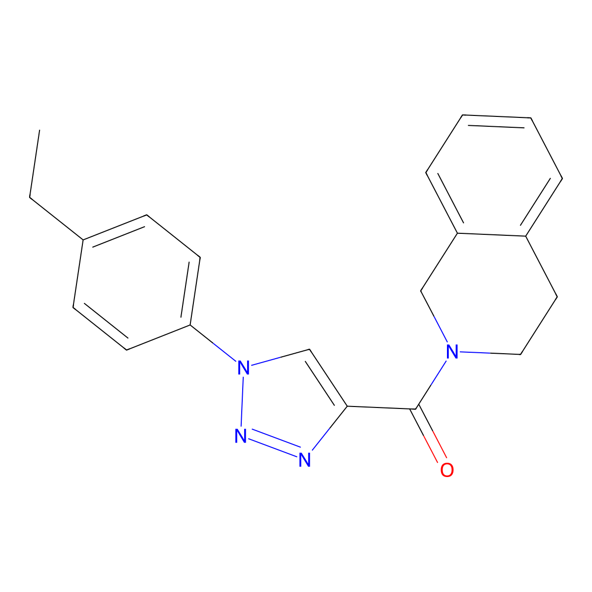 3,4-dihydroisoquinolin-2(1H)-yl[1-(4-ethylphenyl)-1H-1,2,3-triazol-4-yl]methanone molecular structure, CAS 1326897-56-6