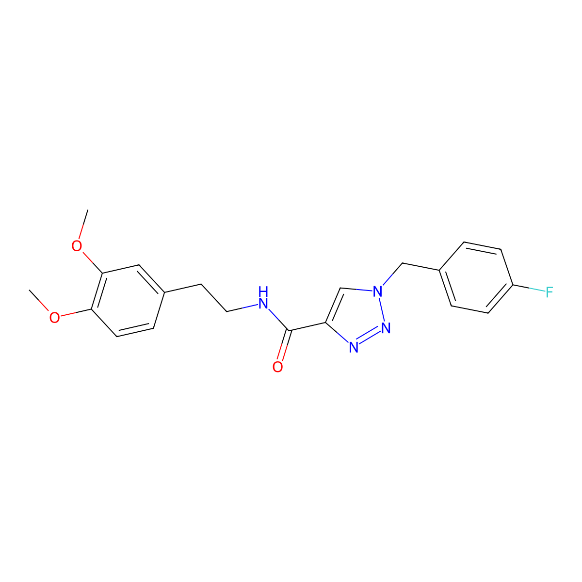 N-[2-(3,4-dimethoxyphenyl)ethyl]-1-(4-fluorobenzyl)-1H-1,2,3-triazole-4-carboxamide molecular structure, CAS 1326898-74-1