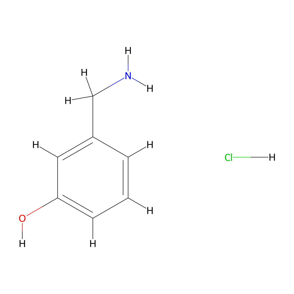 3-(Aminomethyl)phenol hydrochloride molecular structure, CAS 13269-15-3