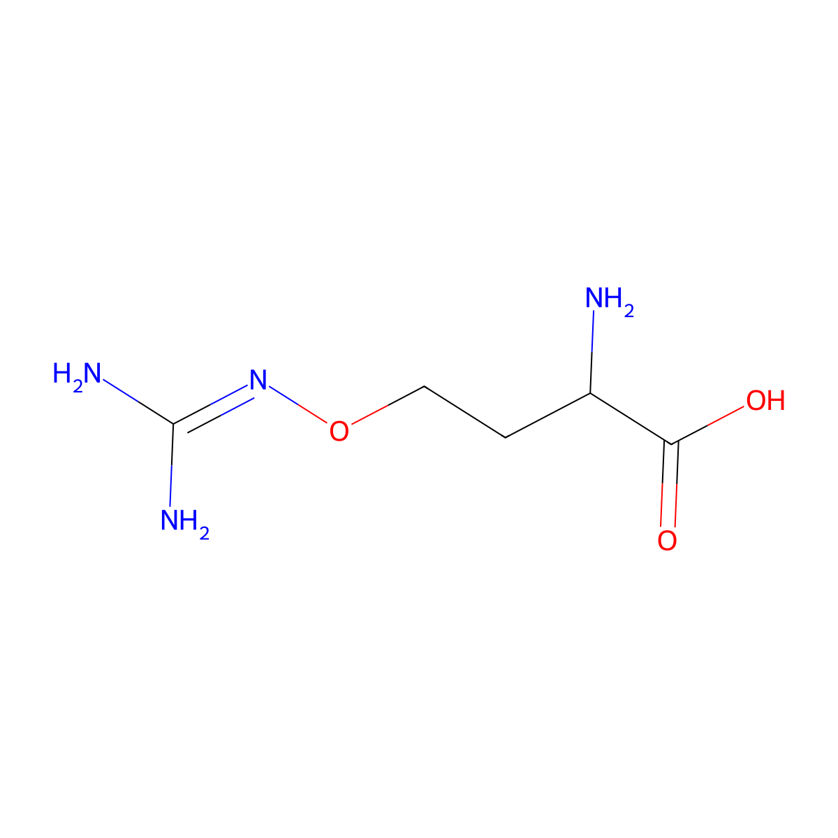 O-((Aminoiminomethyl)amino)homoserine molecular structure, CAS 13269-28-8