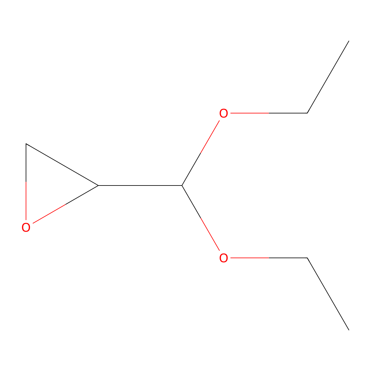 Glycidaldehyde diethyl acetal molecular structure, CAS 13269-77-7