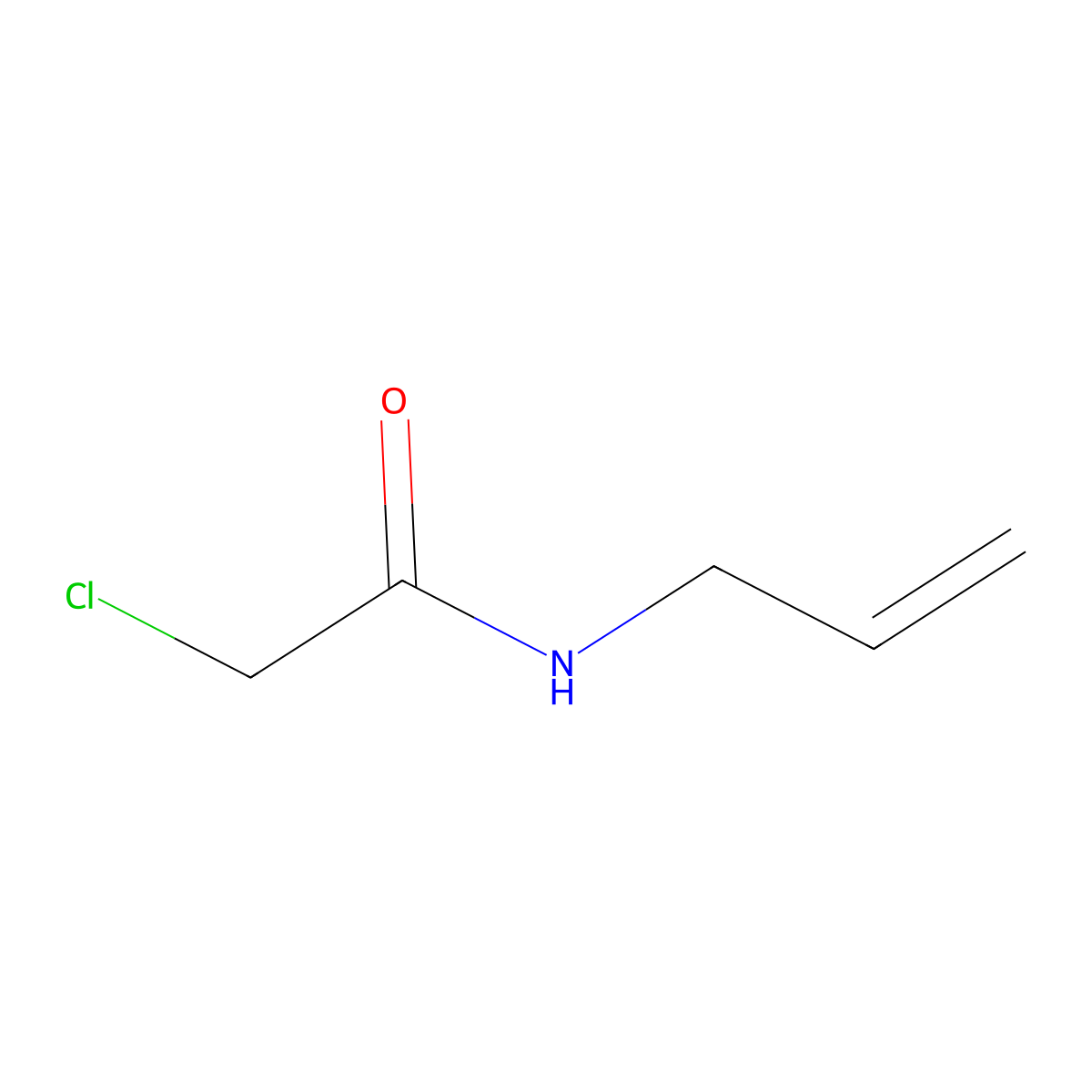 2-chloro-N-(prop-2-en-1-yl)acetamide molecular structure, CAS 13269-97-1