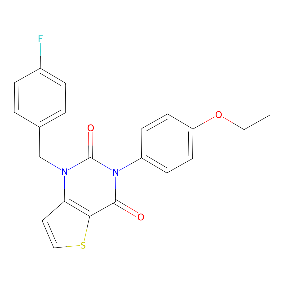 3-(4-ethoxyphenyl)-1-(4-fluorobenzyl)thieno[3,2-d]pyrimidine-2,4(1H,3H)-dione molecular structure, CAS 1326900-79-1