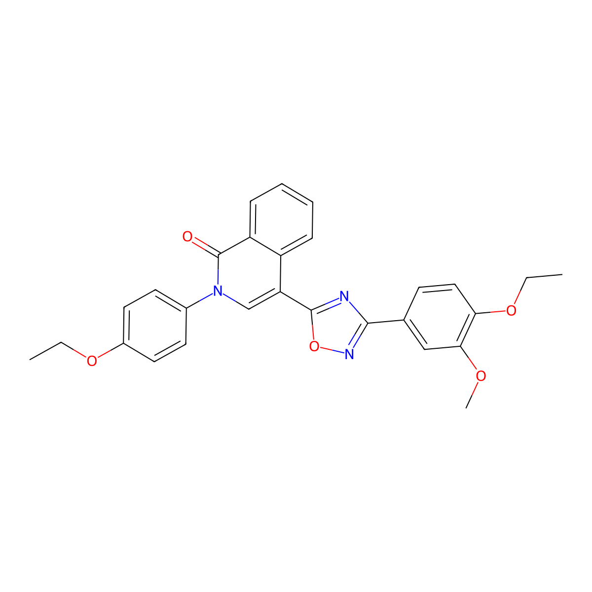 4-[3-(4-ethoxy-3-methoxyphenyl)-1,2,4-oxadiazol-5-yl]-2-(4-ethoxyphenyl)isoquinolin-1(2H)-one molecular structure, CAS 1326902-25-3