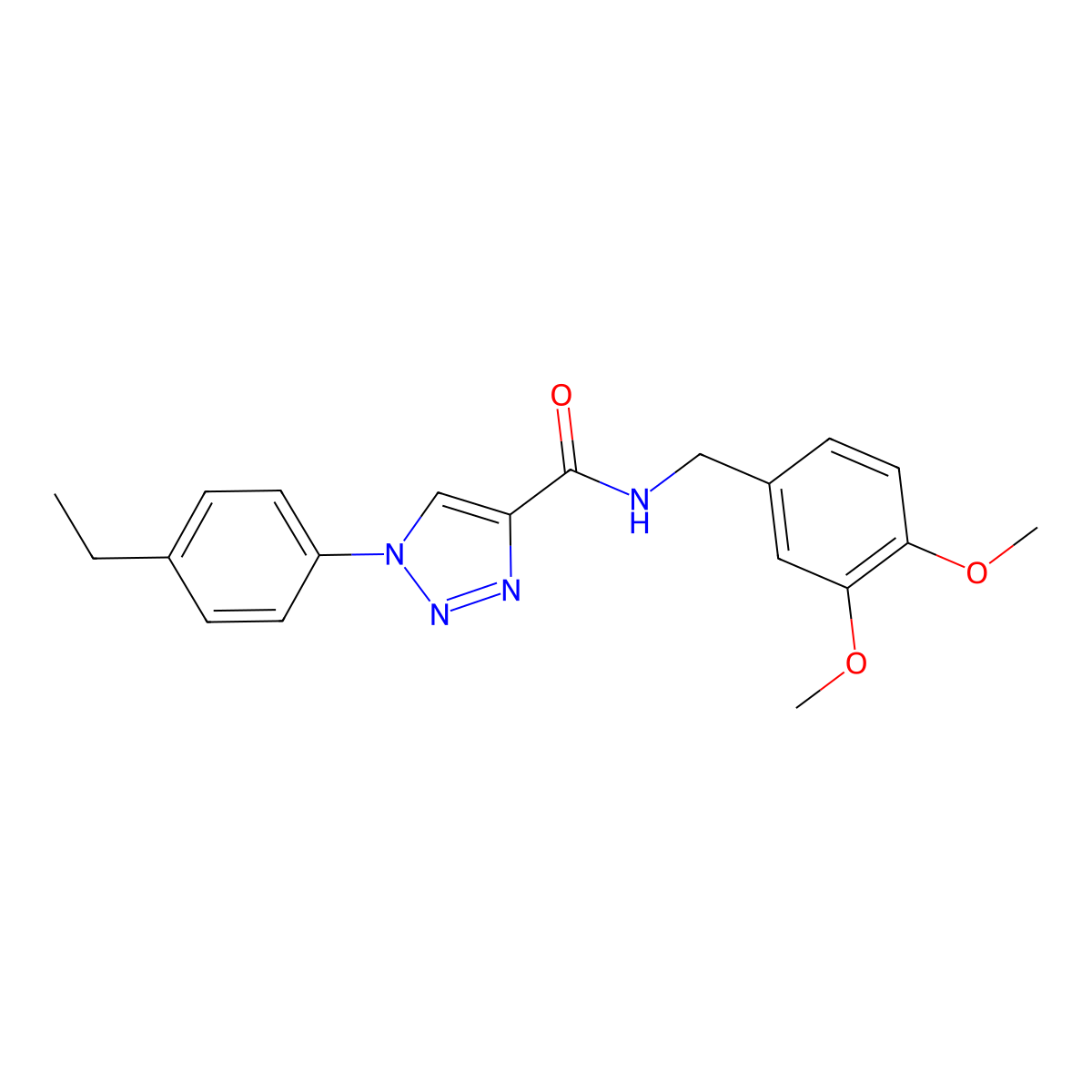 N-(3,4-dimethoxybenzyl)-1-(4-ethylphenyl)-1H-1,2,3-triazole-4-carboxamide molecular structure, CAS 1326902-57-1