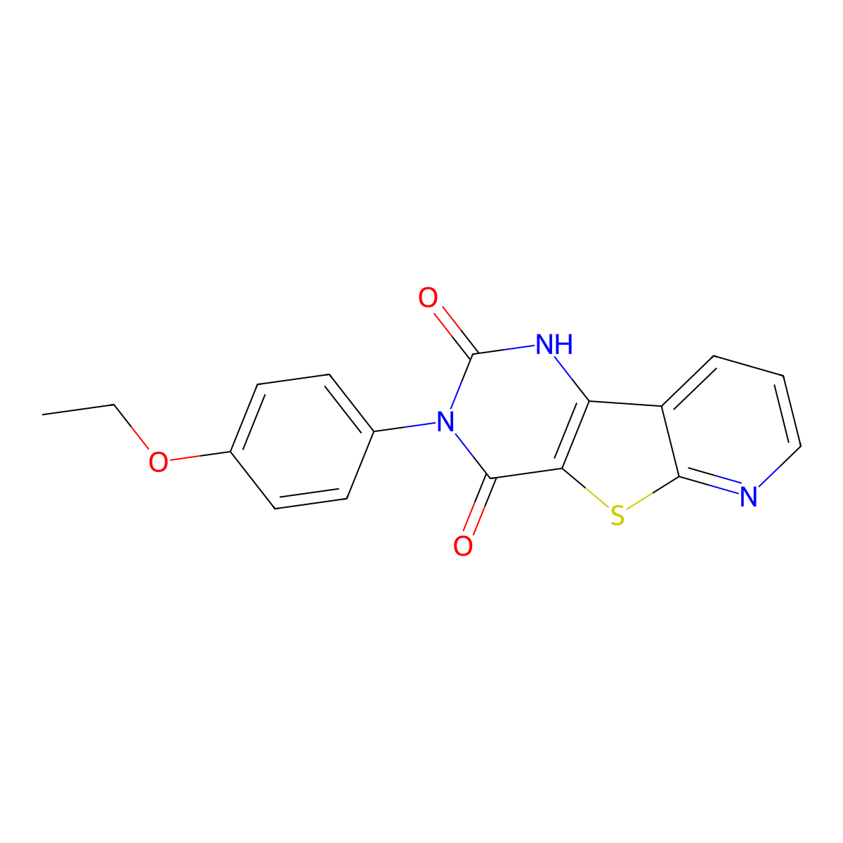 3-(4-ethoxyphenyl)pyrido[3',2':4,5]thieno[3,2-d]pyrimidine-2,4(1H,3H)-dione molecular structure, CAS 1326902-65-1