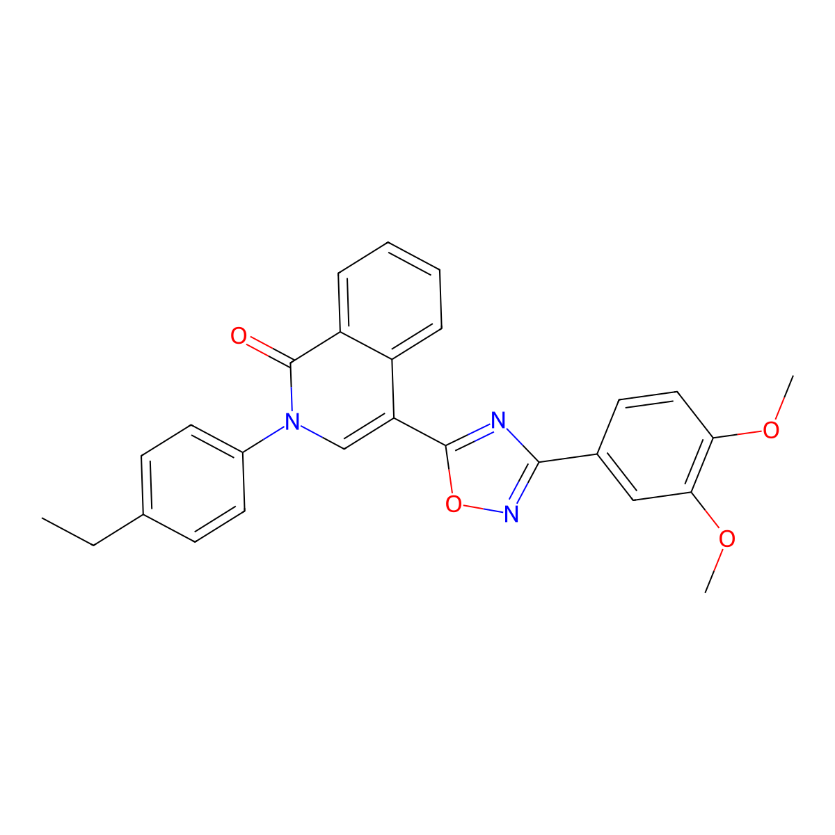4-[3-(3,4-dimethoxyphenyl)-1,2,4-oxadiazol-5-yl]-2-(4-ethylphenyl)isoquinolin-1(2H)-one molecular structure, CAS 1326902-83-3