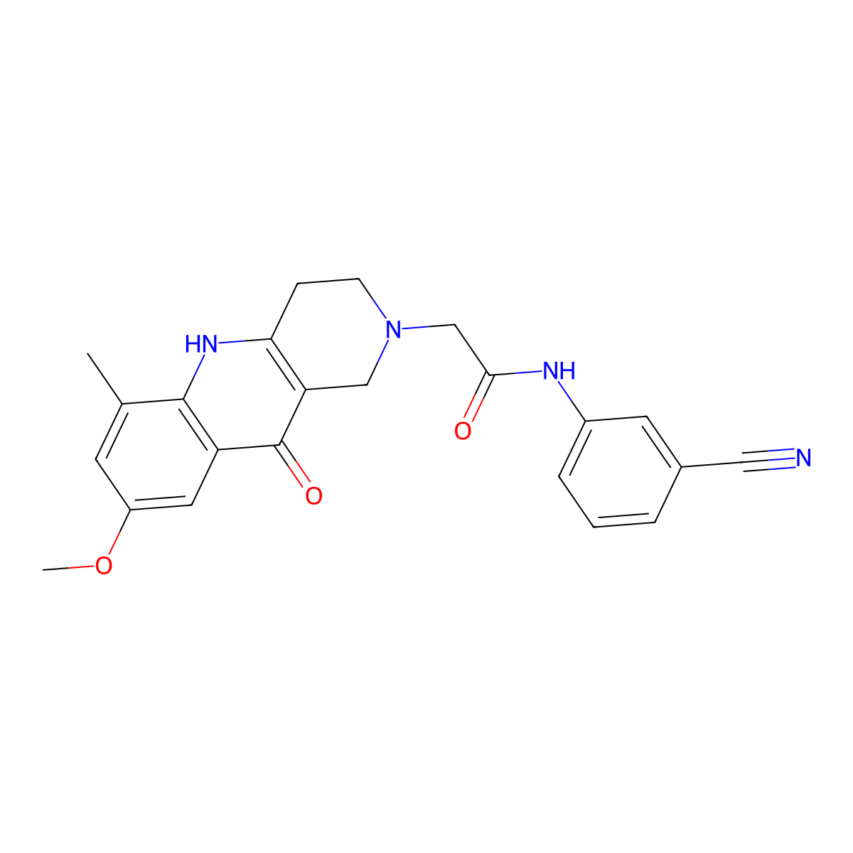 N-(3-cyanophenyl)-2-(8-methoxy-6-methyl-10-oxo-3,4,5,10-tetrahydrobenzo[b][1,6]naphthyridin-2(1H)-yl)acetamide molecular structure, CAS 1326902-85-5