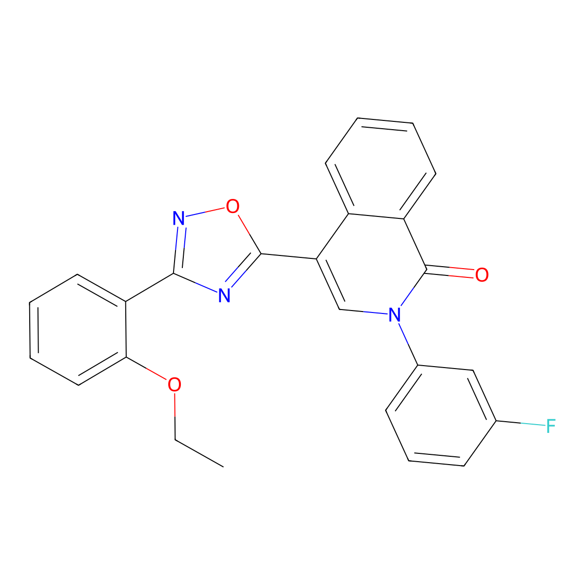 4-[3-(2-ethoxyphenyl)-1,2,4-oxadiazol-5-yl]-2-(3-fluorophenyl)isoquinolin-1(2H)-one molecular structure, CAS 1326902-94-6