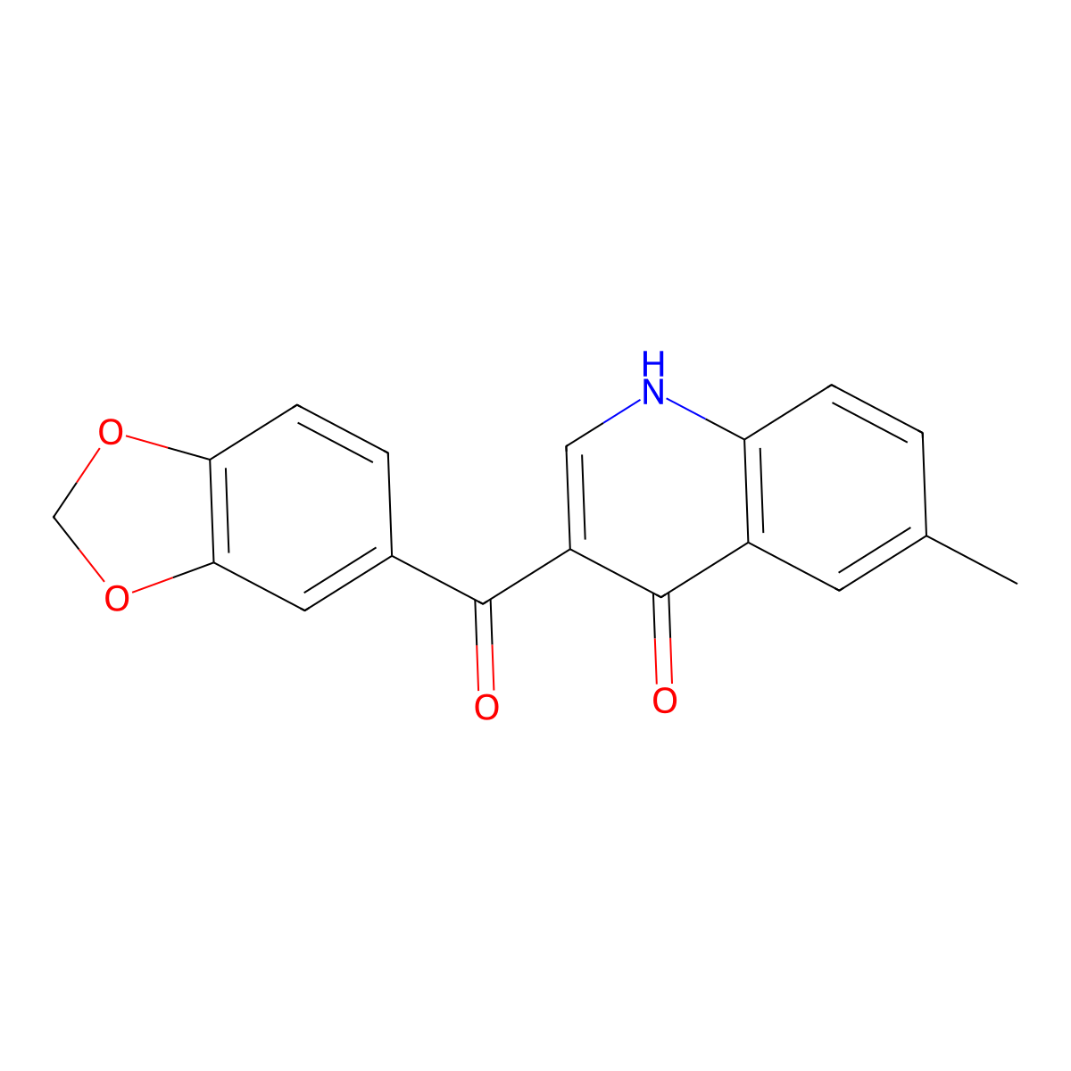 3-(1,3-benzodioxol-5-ylcarbonyl)-6-methylquinolin-4(1H)-one molecular structure, CAS 1326903-86-9