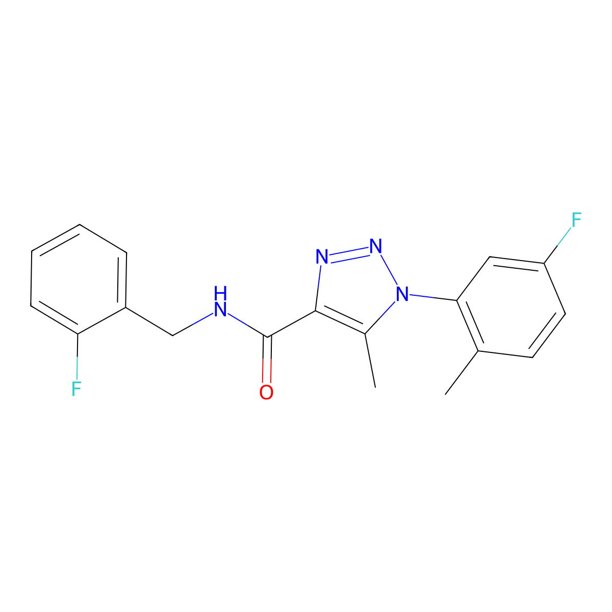 N-(2-fluorobenzyl)-1-(5-fluoro-2-methylphenyl)-5-methyl-1H-1,2,3-triazole-4-carboxamide molecular structure, CAS 1326904-05-5