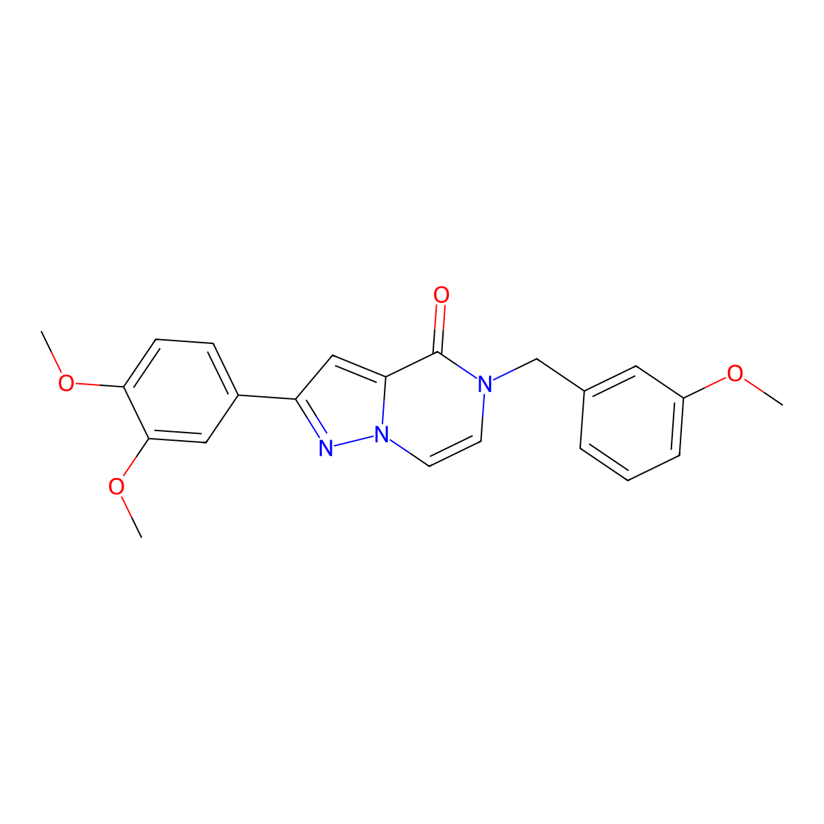 2-(3,4-dimethoxyphenyl)-5-(3-methoxybenzyl)pyrazolo[1,5-a]pyrazin-4(5H)-one molecular structure, CAS 1326904-44-2
