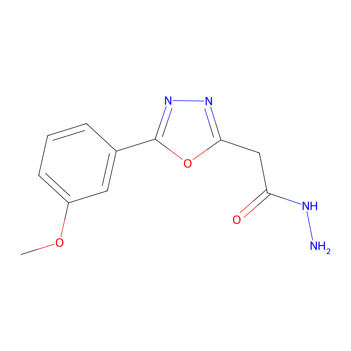 2-[5-(3-Methoxyphenyl)-1,3,4-oxadiazol-2-yl]acetohydrazide molecular structure, CAS 1326904-75-9