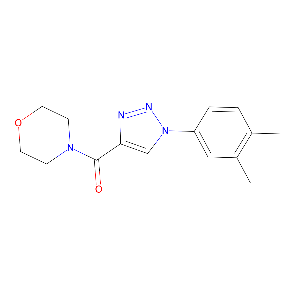 4-[1-(3,4-dimethylphenyl)-1H-1,2,3-triazole-4-carbonyl]morpholine molecular structure, CAS 1326906-85-7