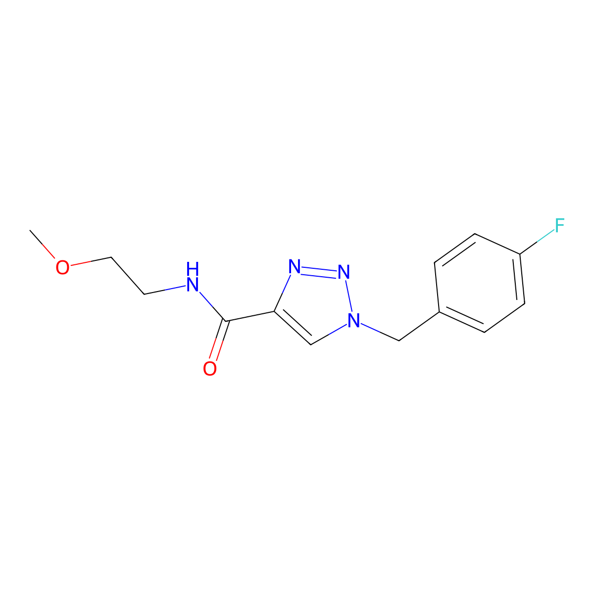1-(4-fluorobenzyl)-N-(2-methoxyethyl)-1H-1,2,3-triazole-4-carboxamide molecular structure, CAS 1326908-01-3